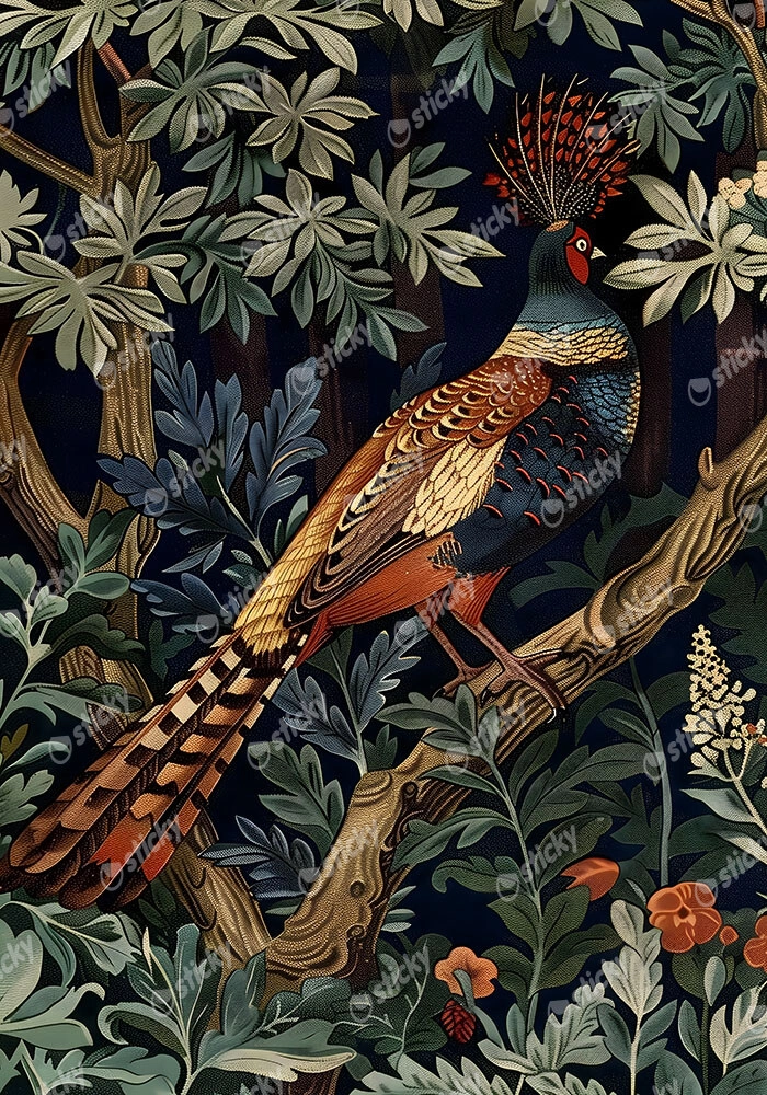 Πινακας σε καμβά WILLIAM MORRIS - PHEASANT
