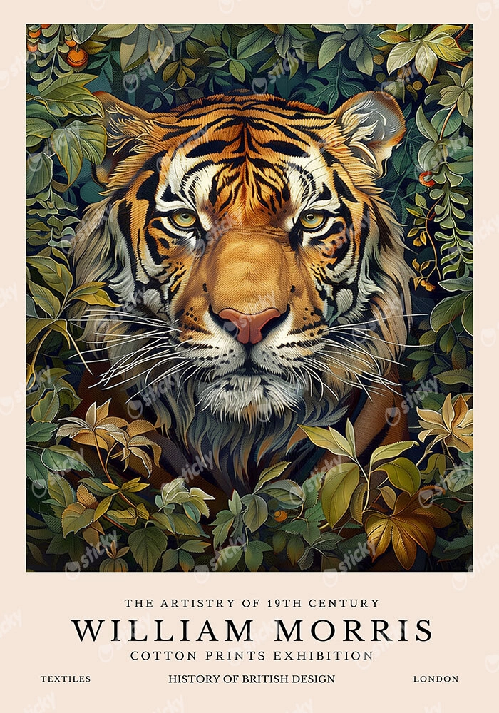 Πινακας σε καμβά WILLIAM MORRIS - TIGER