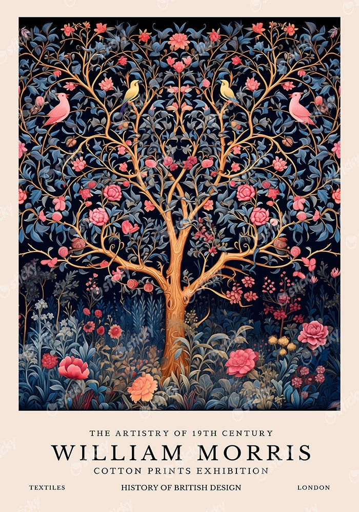 Πινακας σε καμβά WILLIAM MORRIS - TREE OF LIFE 3