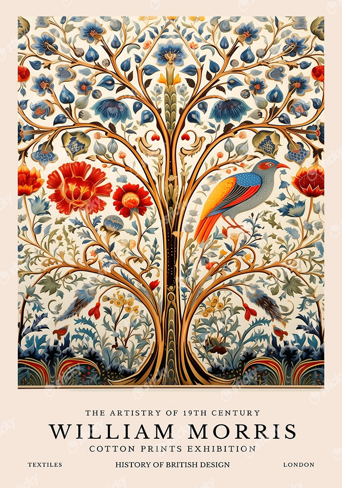 Πινακας σε καμβά WILLIAM MORRIS - TREE OF LIFE 5