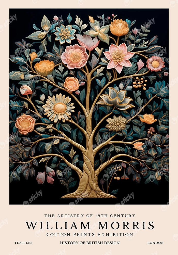 Πινακας σε καμβά WILLIAM MORRIS - TREE OF LIFE 6