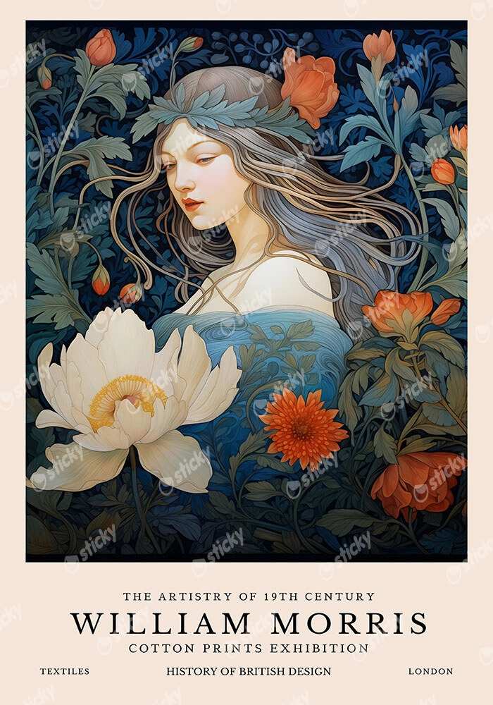 Πινακας σε καμβά WILLIAM MORRIS - WOMAN 2