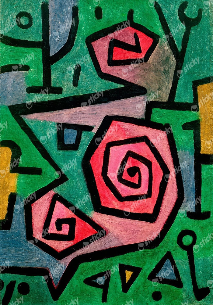 Πινακας σε καμβά PAUL KLEE - HEROIC ROSES