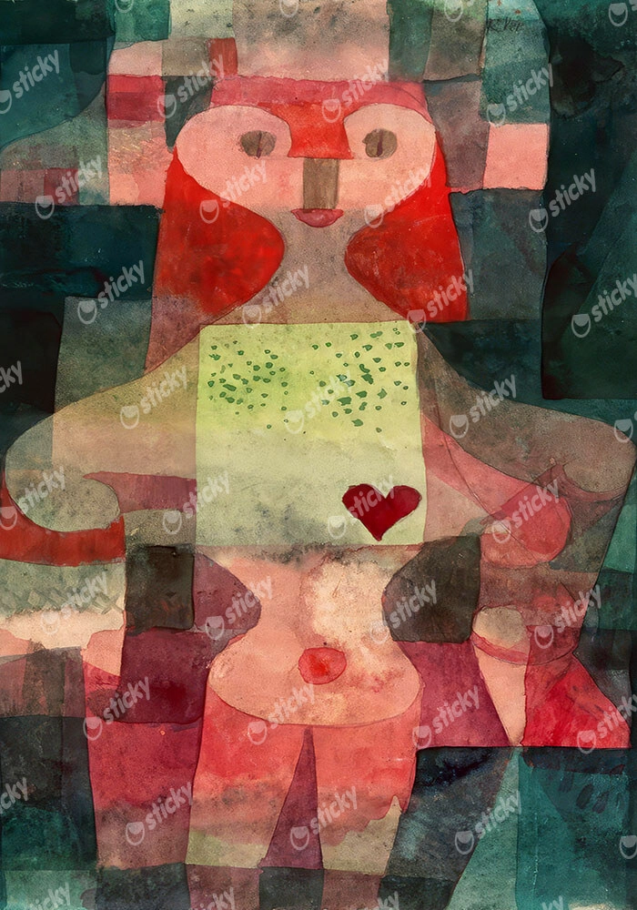 Πινακας σε καμβά PAUL KLEE - QUEEN OF HEARTS