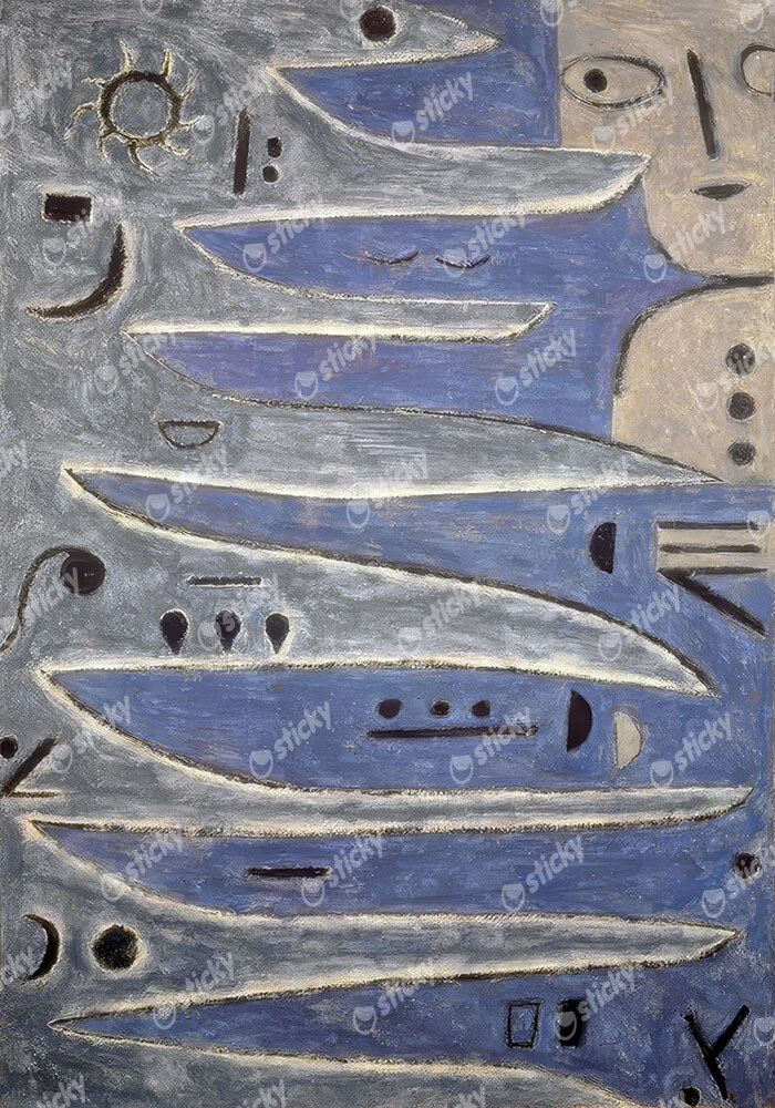 Πινακας σε καμβά PAUL KLEE - THE GREY AND THE COAST