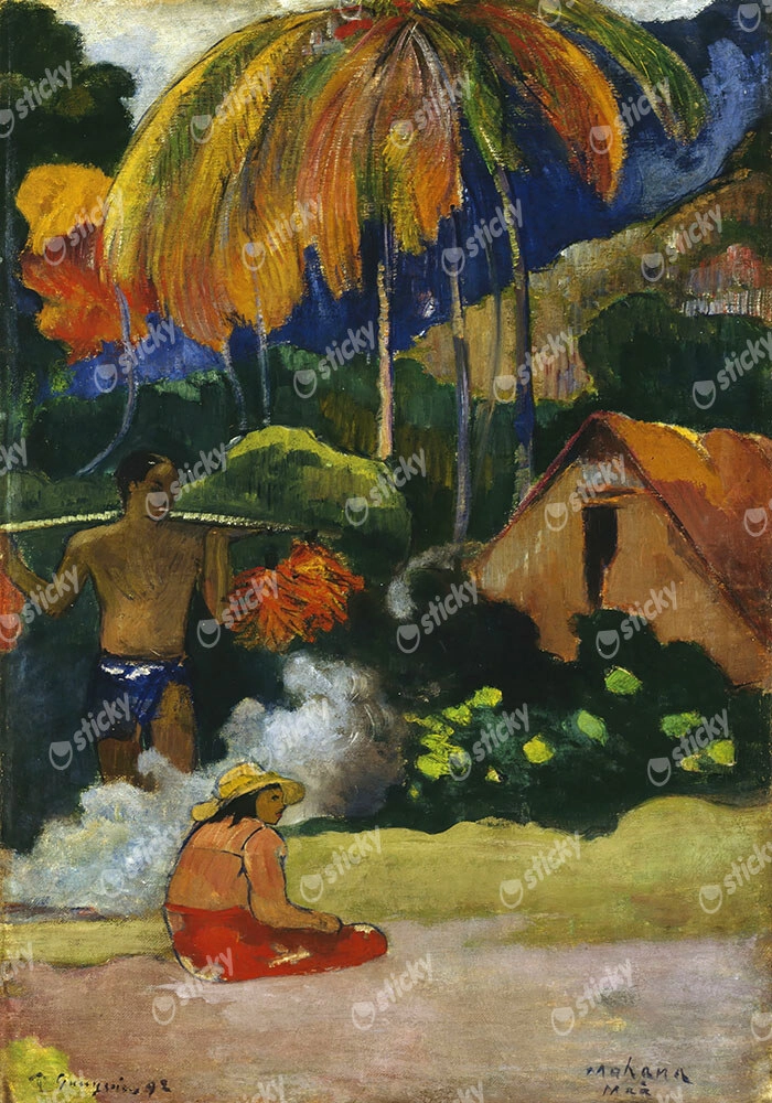 Πινακας σε καμβά PAUL GAUGUIN - LANDSCAPE IN TAHITI