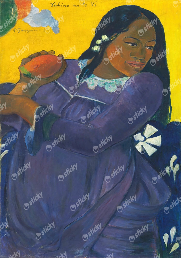 Πινακας σε καμβά PAUL GAUGUIN - TAHITIAN WOMAN WITH A MANGO
