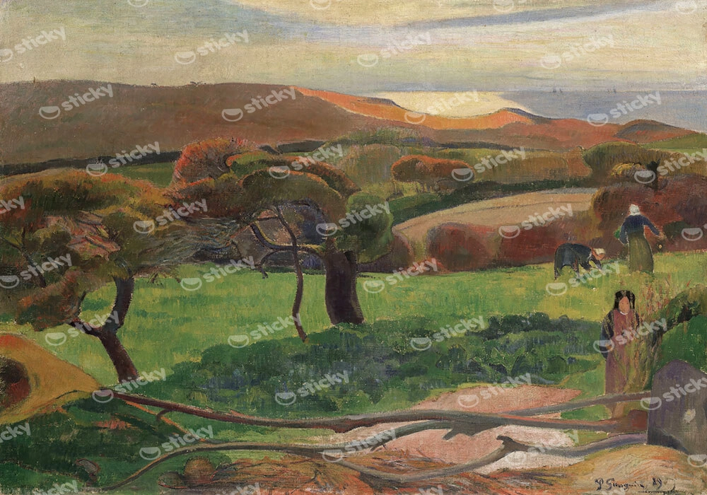 Πινακας σε καμβά PAUL GAUGUIN - LANDSCAPE FROM BRETAGNE