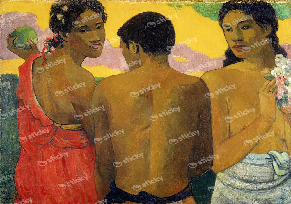 Πινακας σε καμβά PAUL GAUGUIN - THREE TAHITIANS