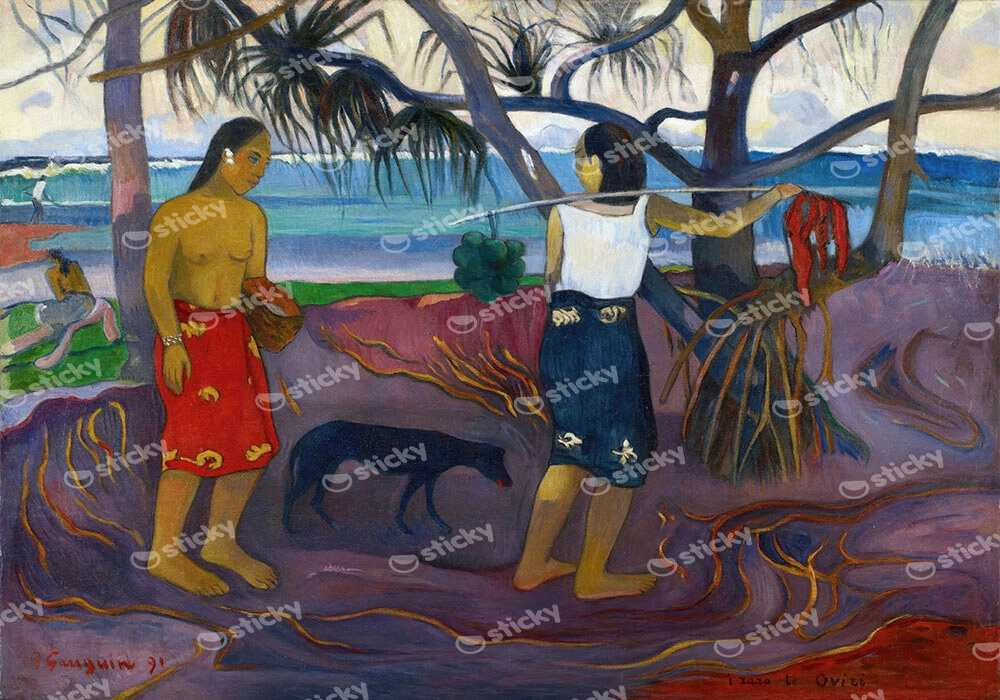 Πινακας σε καμβά PAUL GAUGUIN - UNDER THE PANDANUS