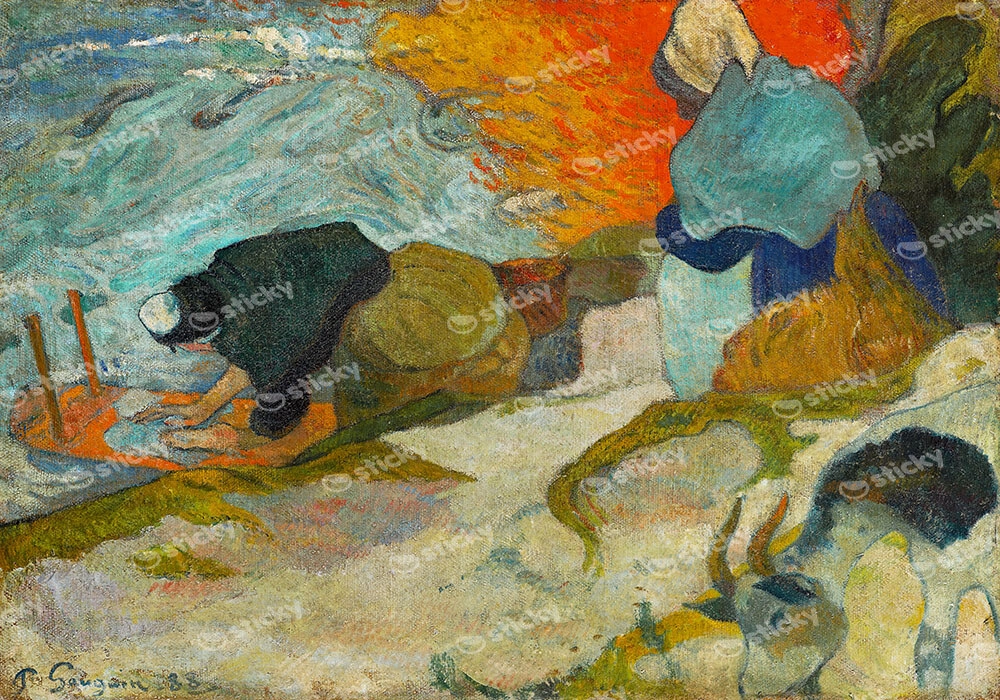 Πινακας σε καμβά PAUL GAUGUIN - WASHERWOMEN IN ARLES