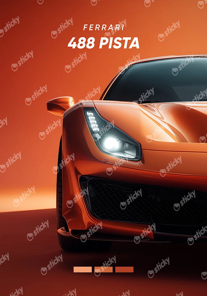 Πινακας σε καμβά FERRARI 488 PISTA