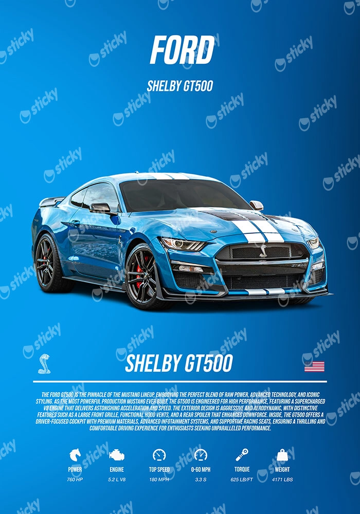 Πινακας σε καμβά FORD SHELBY GT500