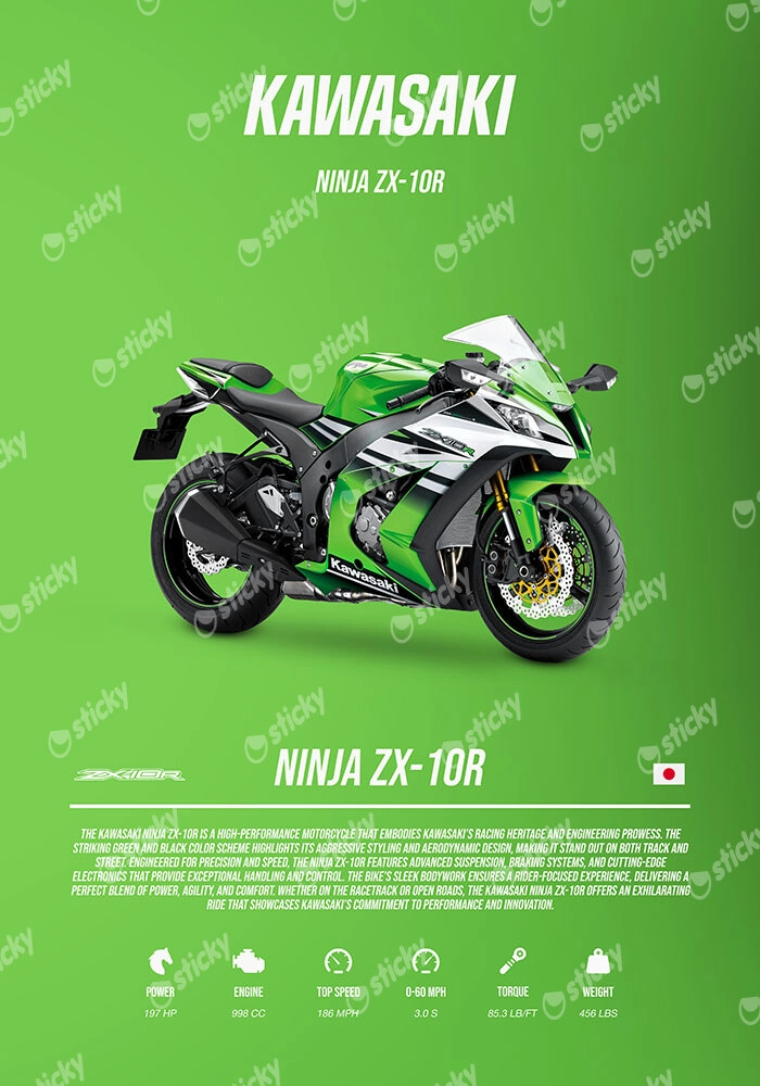 Πινακας σε καμβά KAWASAKI NINJA ZX-10R IMPERIAL