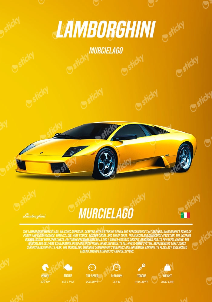 Πινακας σε καμβά LAMBORGHINI MURCIELAGO IMPERIAL