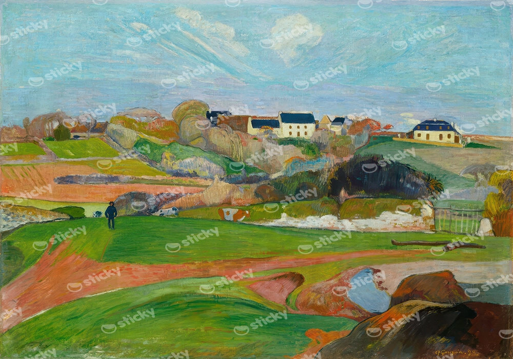 Πινακας σε καμβά PAUL GAUGUIN - LANDSCAPE AT LE POULDU