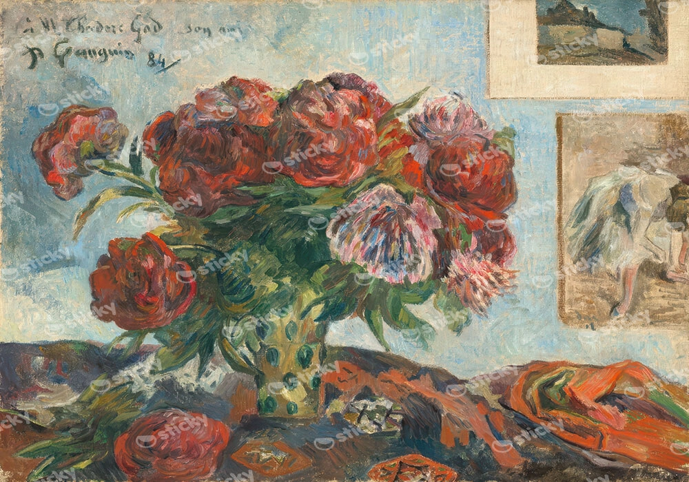 Πινακας σε καμβά PAUL GAUGUIN - STILL LIFE WITH PEONIES