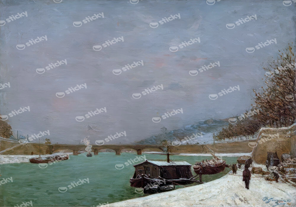 Πινακας σε καμβά PAUL GAUGUIN - THE SEINE AT HE PONT D'IÉNA