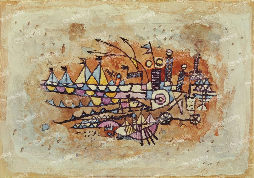 Πινακας σε καμβά PAUL KLEE - HARBOUR SCENE