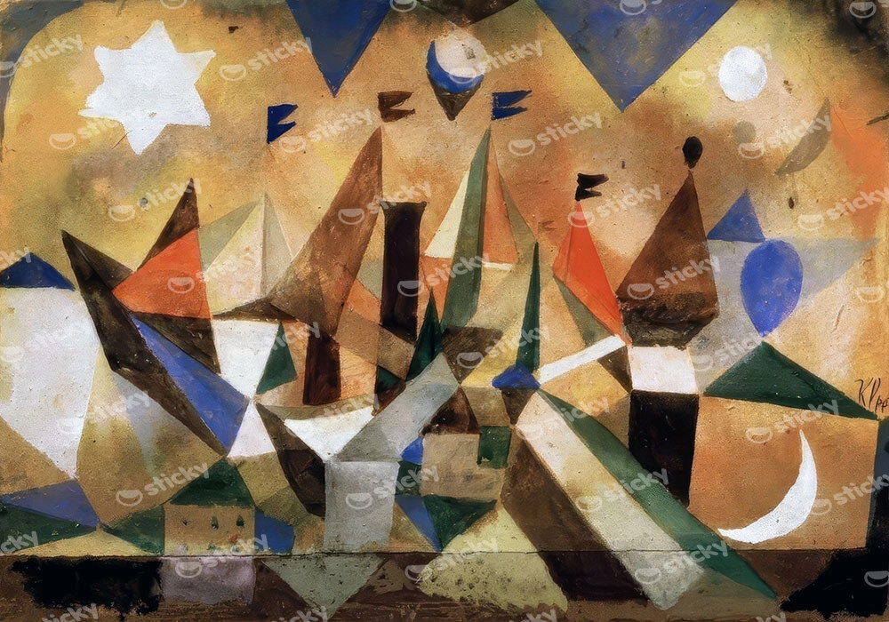 Πινακας σε καμβά PAUL KLEE - SAILING SHIPS AWAITING THE STORM