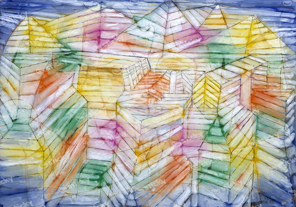 Πινακας σε καμβά PAUL KLEE - THEATER MOUNTAIN CONSTRUCTION