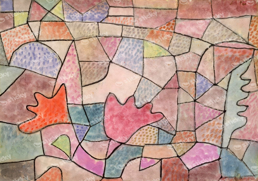 Πινακας σε καμβά PAUL KLEE - TWO RED FLOWERS