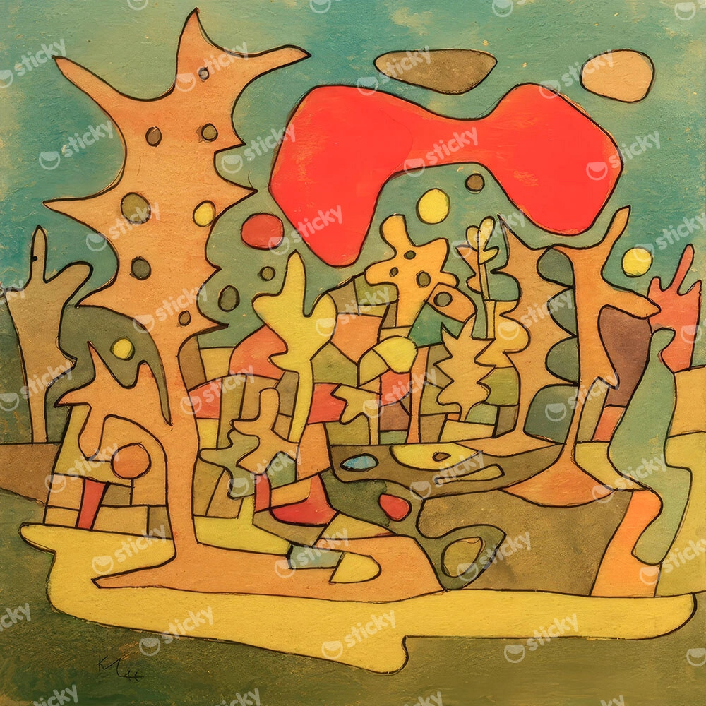 Πίνακας σε καμβά PAUL KLEE - RED CLOUD