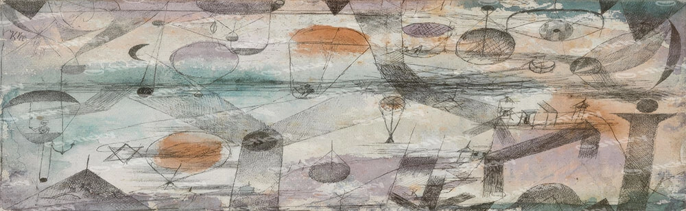 Πίνακας Πανοραμικός σε καμβά PAUL KLEE - IN THE REALM OF AIR