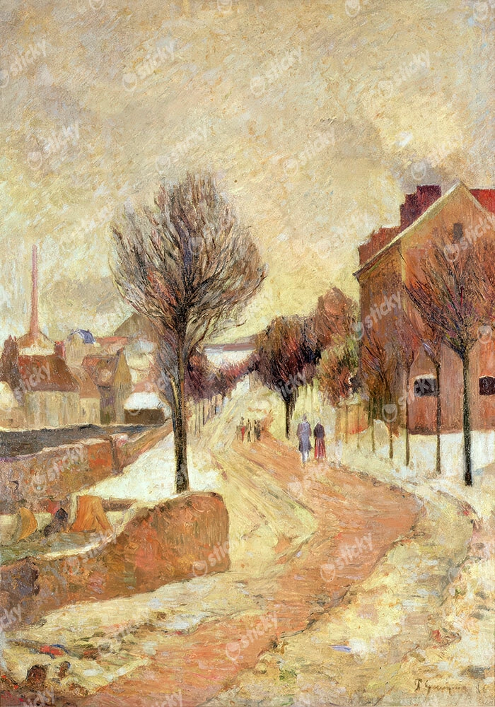 Πινακας σε καμβά PAUL GAUGUIN - SUBURB UNDER SNOW