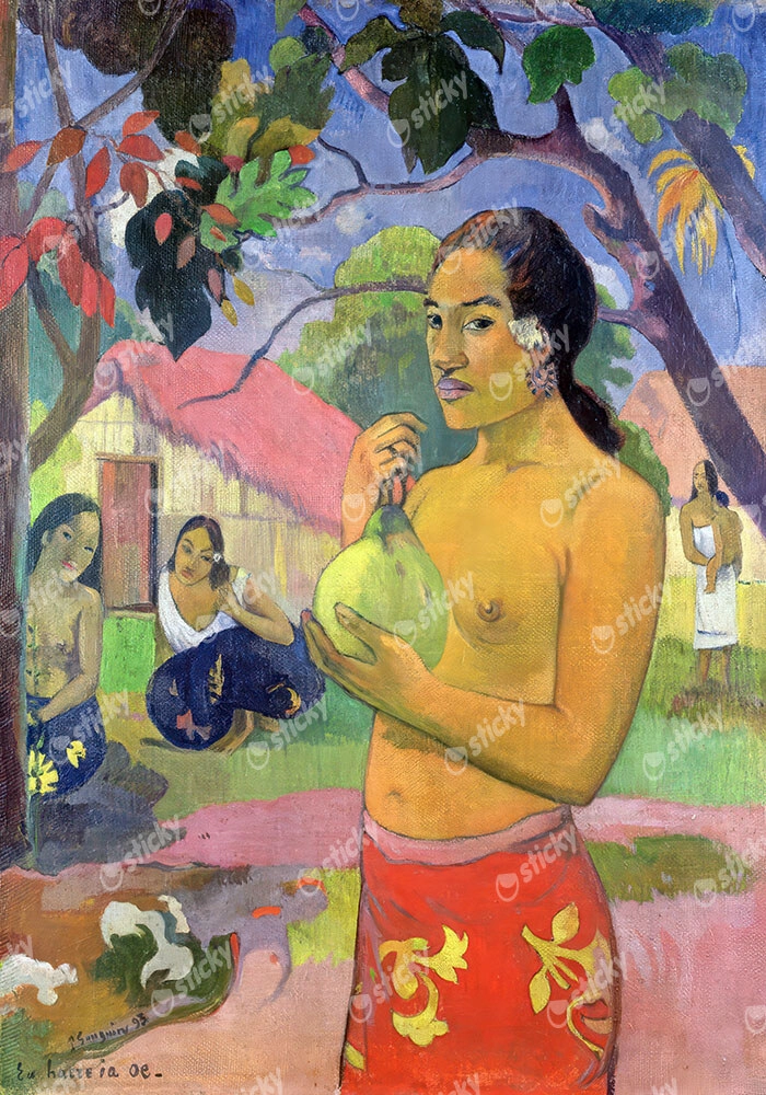 Πινακας σε καμβά PAUL GAUGUIN - WOMAN HOLDING A FRUIT
