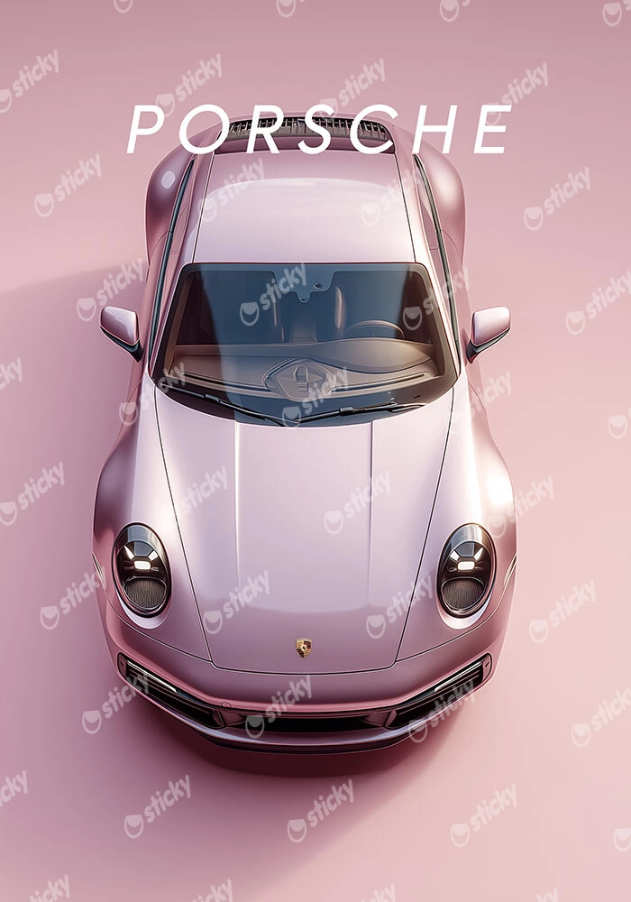 Πινακας σε καμβά PORSCHE PINK