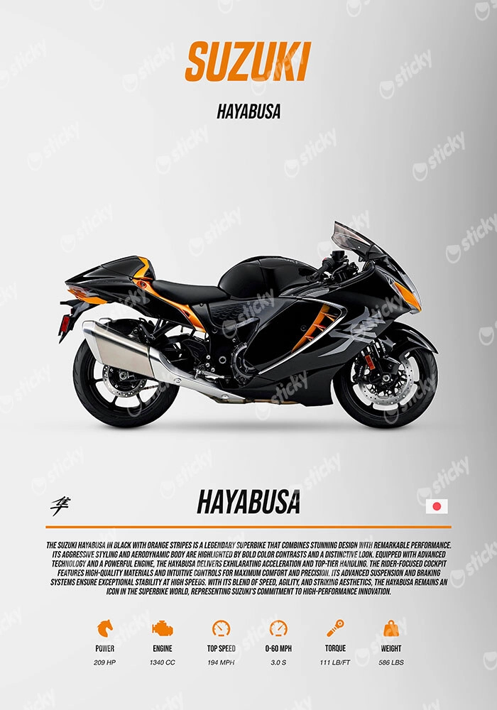 Πινακας σε καμβά SUZUKI HAYABUSA IMPERIAL