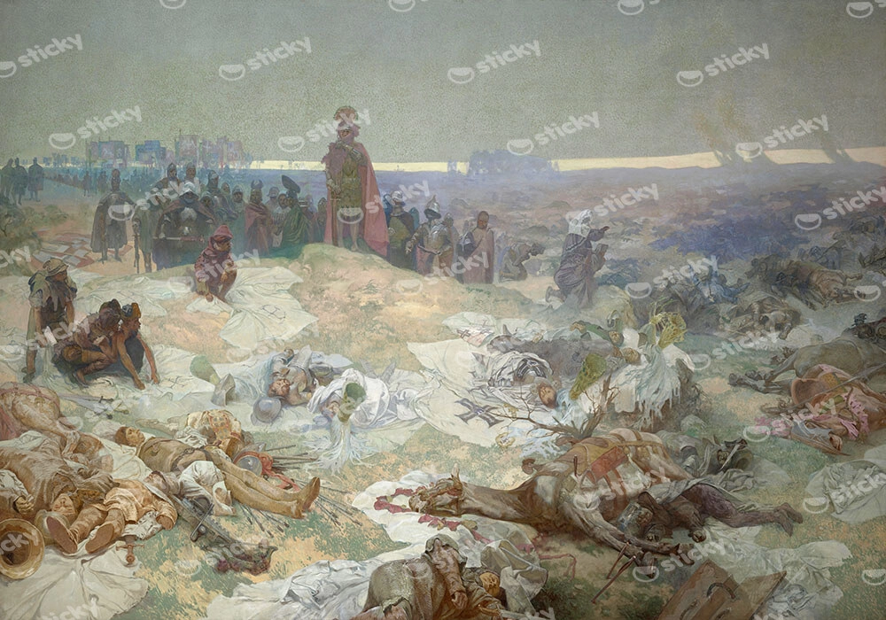 Πινακας σε καμβά ALPHONSE MUCHA - AFTER THE BATTLE OF GRUNWALD