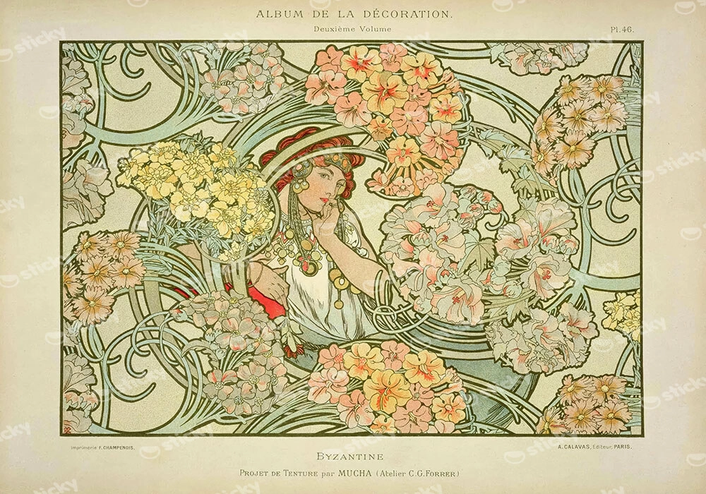 Πινακας σε καμβά ALPHONSE MUCHA - BYZANTINE