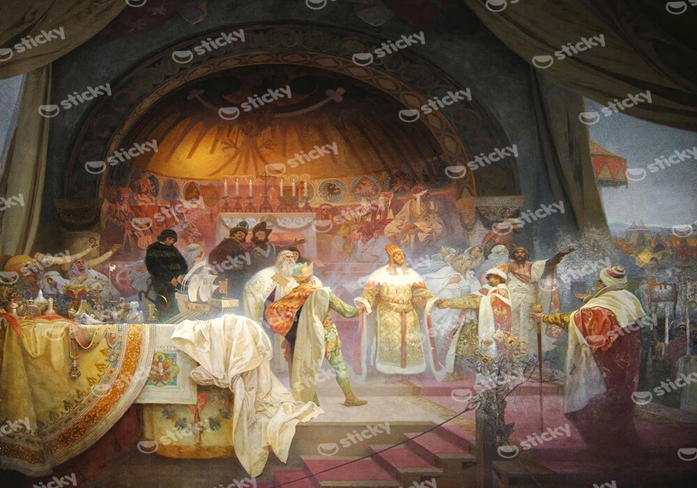 Πινακας σε καμβά ALPHONSE MUCHA - THE BOHEMIAN KING PREMYSL OTAKAR II