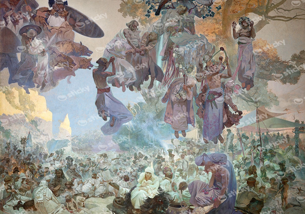 Πινακας σε καμβά ALPHONSE MUCHA - THE CELEBRATION OF SVANTOVIT ON RUGEN
