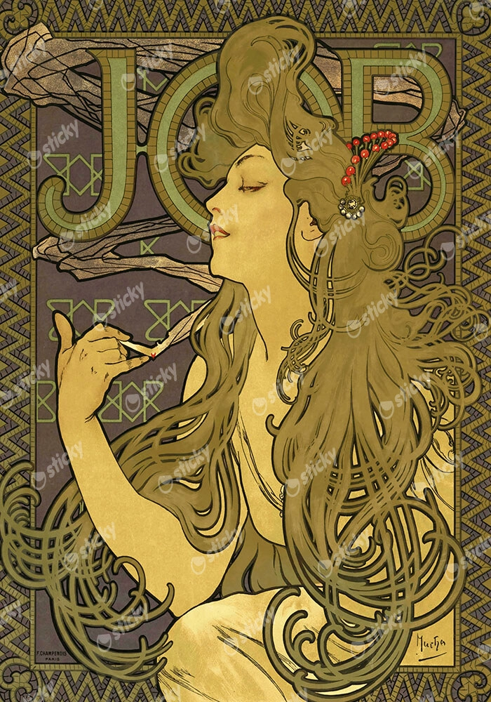 Πινακας σε καμβά ALPHONSE MUCHA - JOB 1896