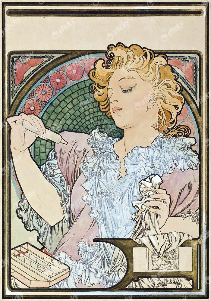 Πινακας σε καμβά ALPHONSE MUCHA - LANCE PARFUM RODO