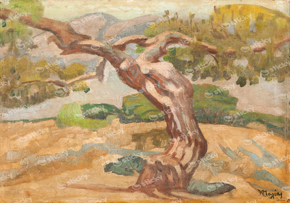 Πινακας σε καμβά ΚΩΝΣΤΑΝΤΙΝΟΣ ΜΑΛΕΑΣ - ΔΕΝΤΡΟ