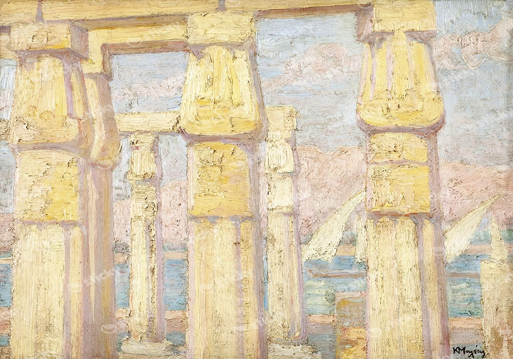 Πινακας σε καμβά ΚΩΝΣΤΑΝΤΙΝΟΣ ΜΑΛΕΑΣ - Ο ΝΑΟΣ ΤΟΥ ΛΟΥΞΟΡ