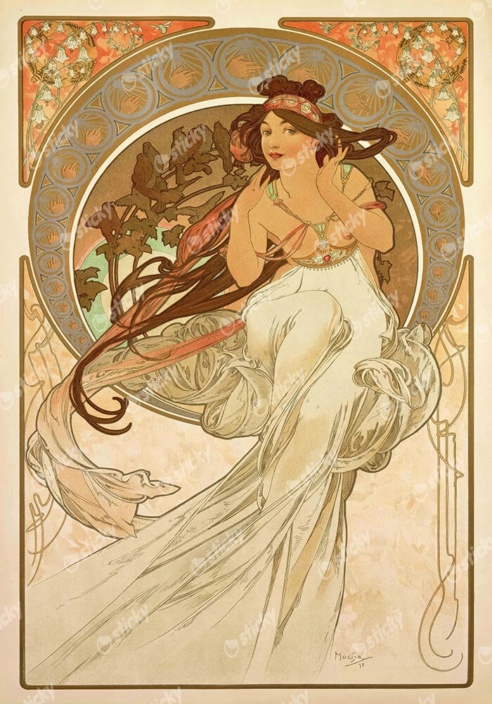 Πινακας σε καμβά ALPHONSE MUCHA - MUSIC