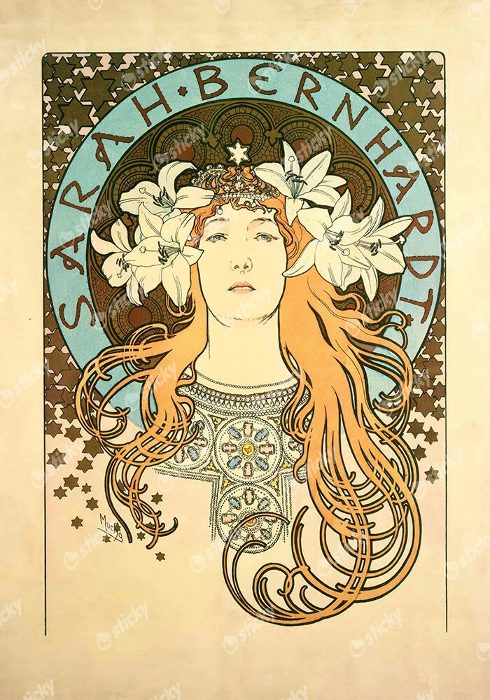 Πινακας σε καμβά ALPHONSE MUCHA - SARAH BERNHARDT 1896