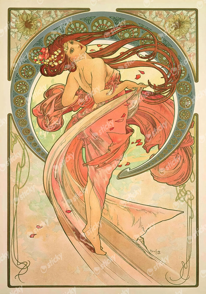 Πινακας σε καμβά ALPHONSE MUCHA - THE ARTS DANCE