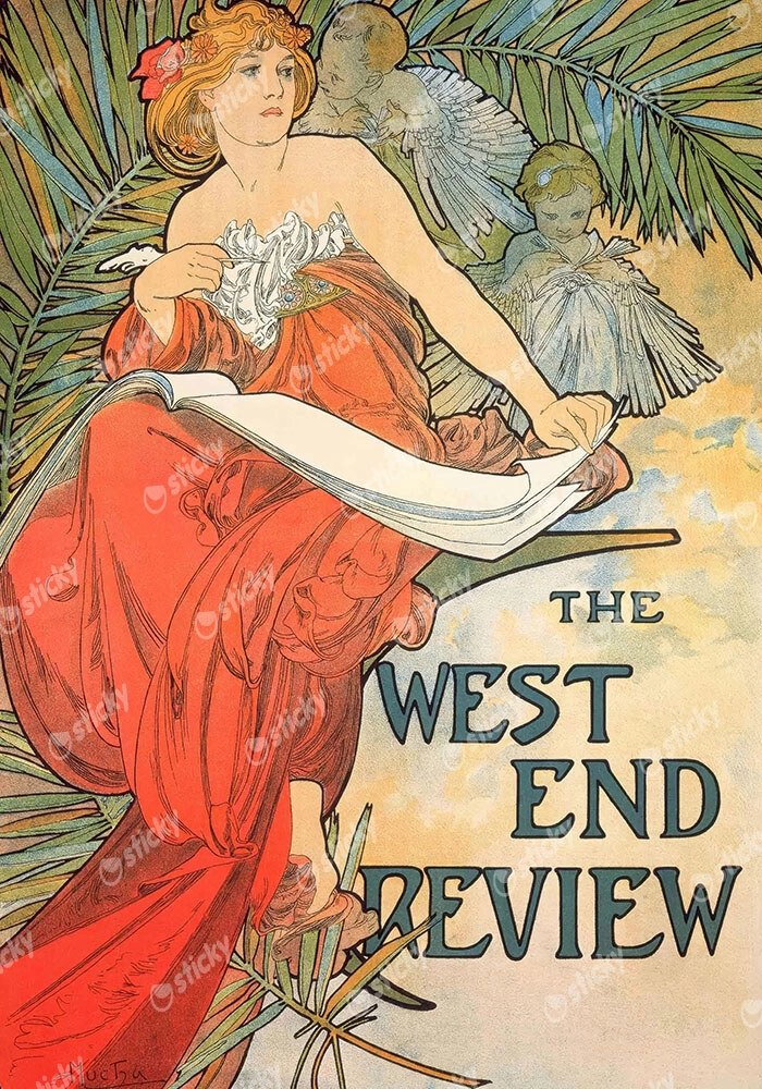 Πινακας σε καμβά ALPHONSE MUCHA - THE WEST END REVIEW