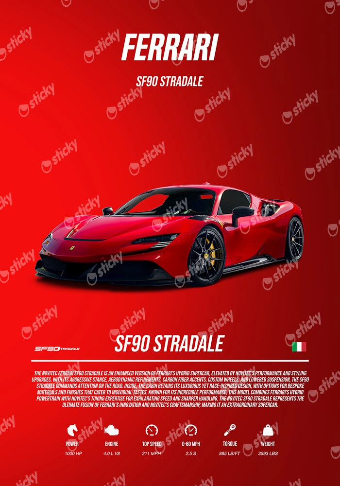 Πόστερ FERRARI SF90 STRADALE IMPERIAL