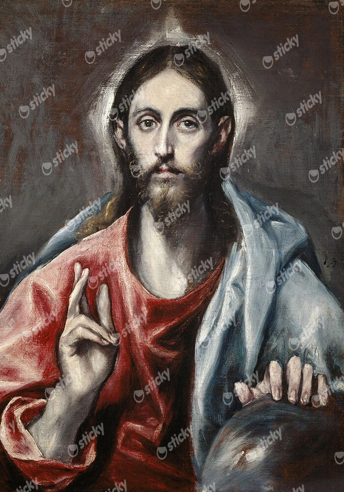 Πινακας σε καμβά EL GRECO - CHRIST BLESSING