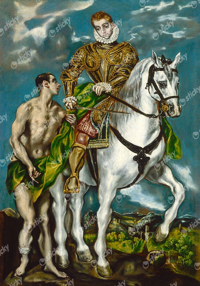 Πινακας σε καμβά EL GRECO - SAINT MARTIN AND THE BEGGAR