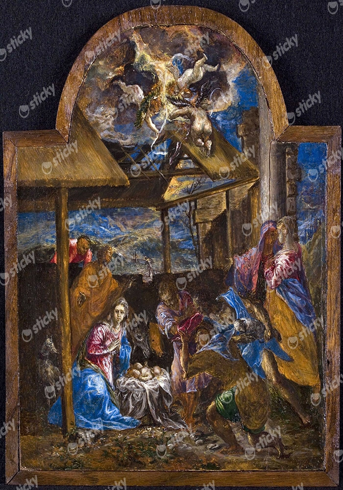 Πινακας σε καμβά EL GRECO - THE ADORATION OF THE SHEPHERDS 1570