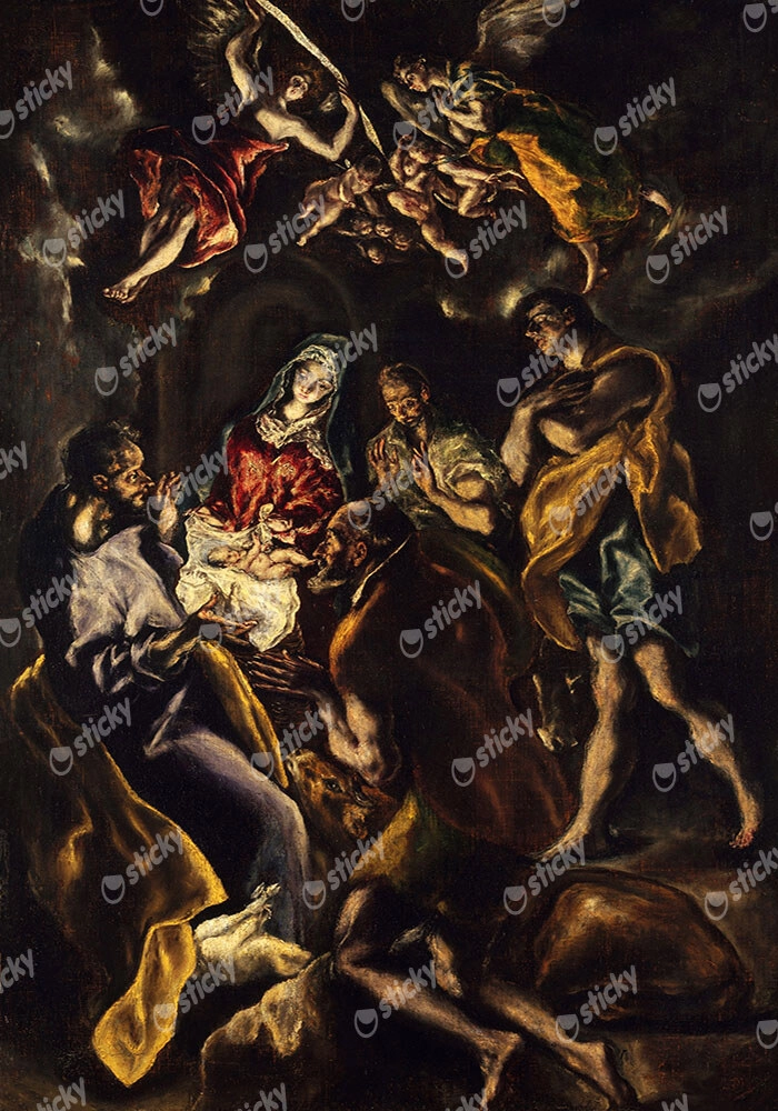 Πινακας σε καμβά EL GRECO - THE ADORATION OF THE SHEPHERDS