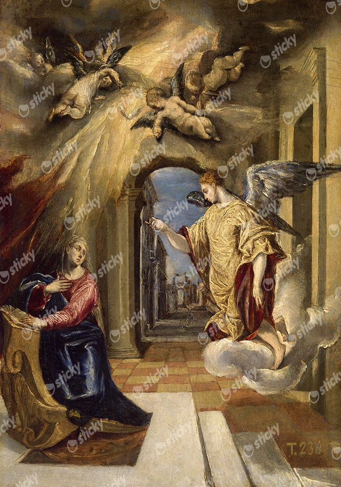 Πινακας σε καμβά EL GRECO - THE ANNUNCIATION 1570